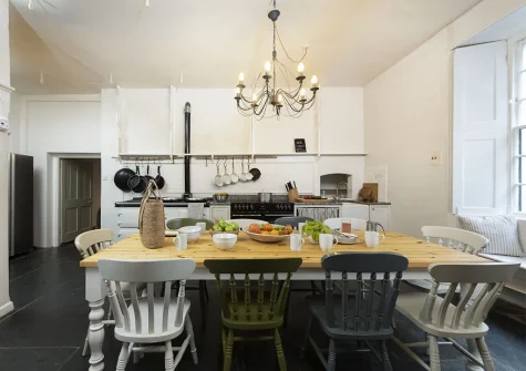 The kitchen at Treharrock Manor, St Endellion