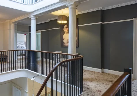 The first floor landing at Treharrock Manor, St Endellion