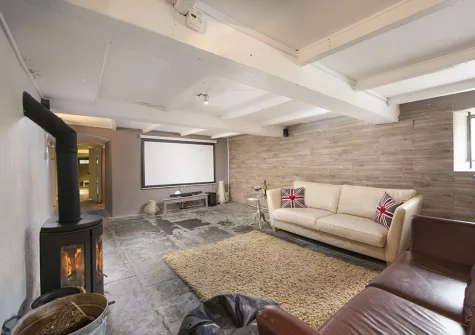 The cinema room at Treharrock Manor, St Endellion