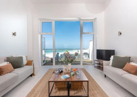 The living area at Trelantis, 5 Gwelva, Newquay