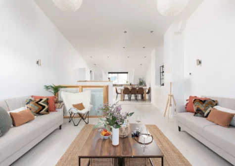 The living area at Trelantis, 5 Gwelva, Newquay