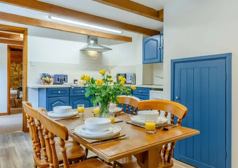 The kitchen & dining area at Trelawny, London Apprentice