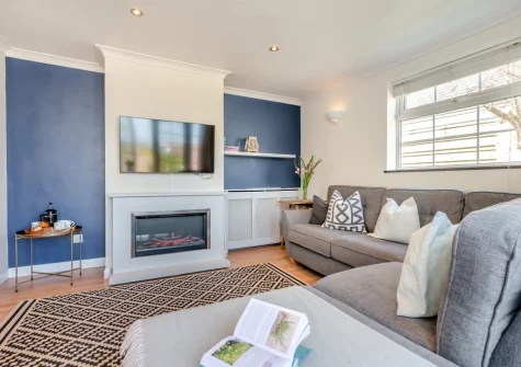 The living room at Trelin, Trevone