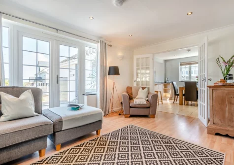 The living room at Trelin, Trevone