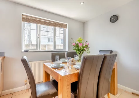 The dining area at Trelin, Trevone