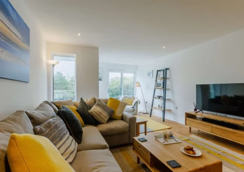 The living area at Treloar Heights, Bude
