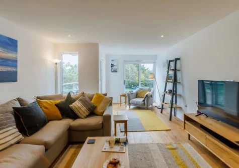The living area at Treloar Heights, Bude