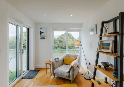 The living area at Treloar Heights, Bude
