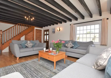 The living room at Trelow Barton, Tredinnick