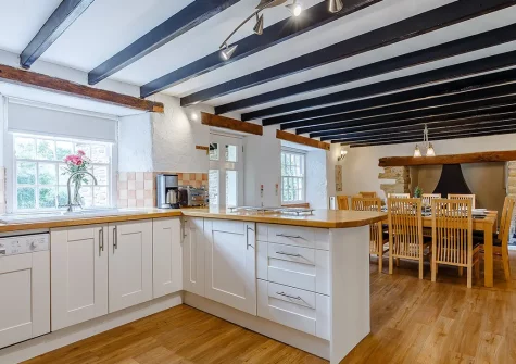 The kitchen & dining area at Trelow Barton, Tredinnick