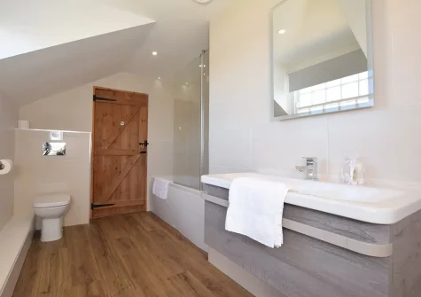 The first floor bathroom at Trelow Barton, Tredinnick