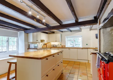 The kitchen at Trelow Farmhouse, Tredinnick