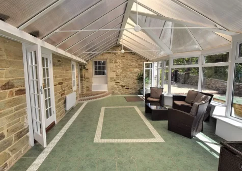 The sunroom at Trelow Farmhouse, Tredinnick