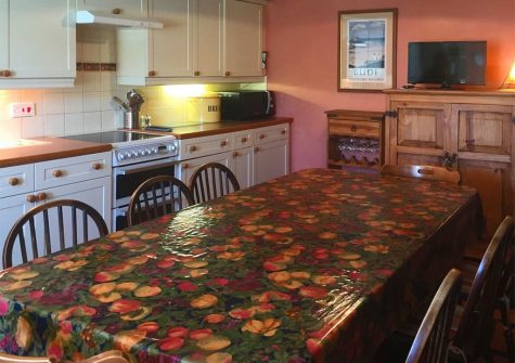 The farmhouse style kitchen & dining area at Tremaer, Maer