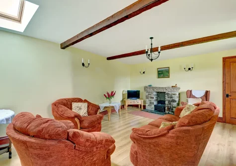 The living room at Trembleath Parlour, St Mawgan