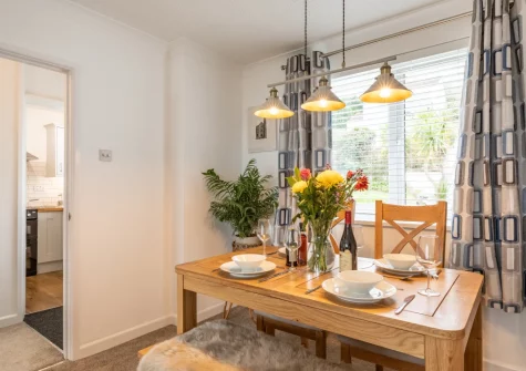 The dining area at Trenance at 2 Godrevy Court, Carbis Bay
