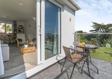 The balcony & outdoor sitting area at Trenance at 2 Godrevy Court, Carbis Bay