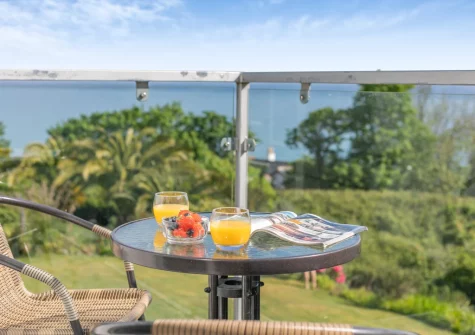 The balcony & outdoor sitting area at Trenance at 2 Godrevy Court, Carbis Bay