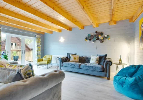 The living room at Trenant, Little Petherick