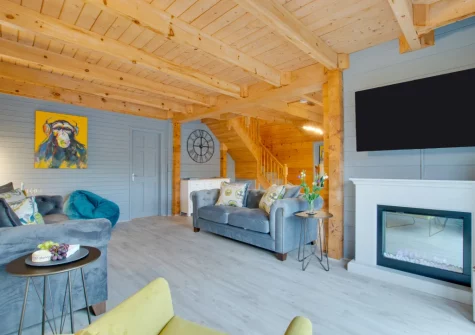 The living room at Trenant, Little Petherick