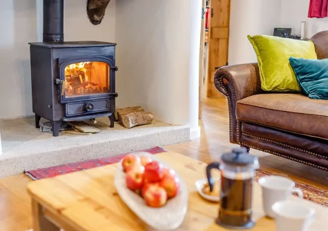 The living room at Trenethick Barns, Mount Hawke