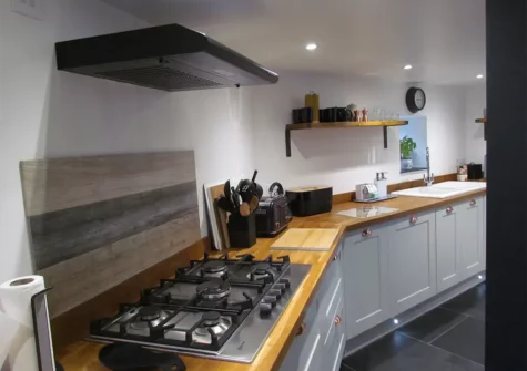 The kitchen at Trenwith Bridge Cottage, St Ives