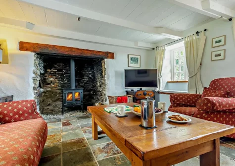 The living room at Trescore, TreworthalTrescore, Treworthal