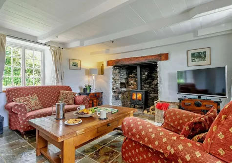 The living room at Trescore, TreworthalTrescore, Treworthal