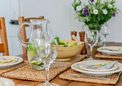 The dining area at Trescore, Treworthal