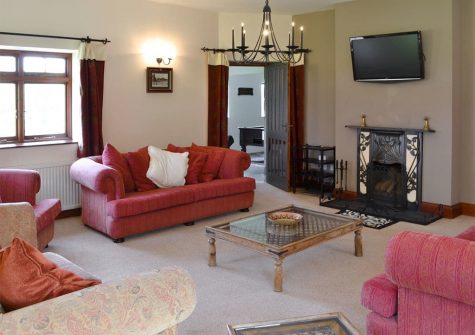 The living area at Trescowthick Barn, St Newlyn East