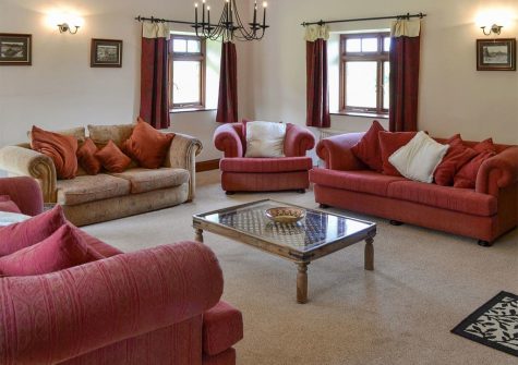 The living area at Trescowthick Barn, St Newlyn East