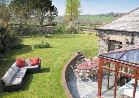 The garden at Trescowthick Barn, St Newlyn East