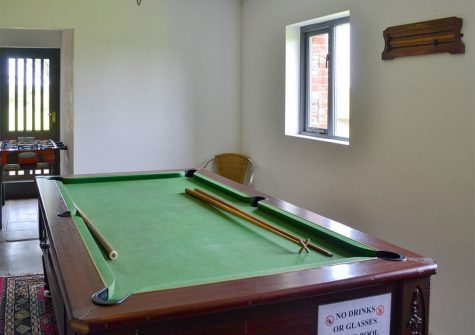 The games room at Trescowthick Barn, St Newlyn East