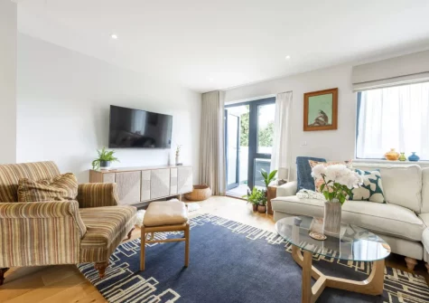 The living area at Treth Nook, Harlyn