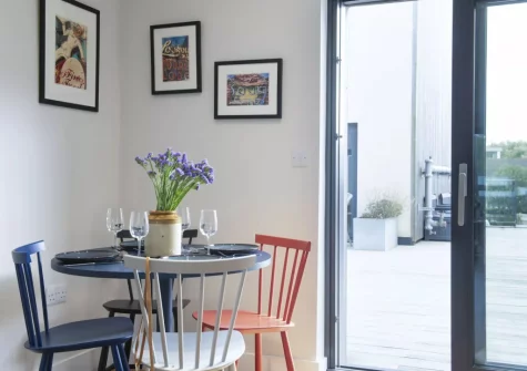 The dining area at Treth Nook, Harlyn