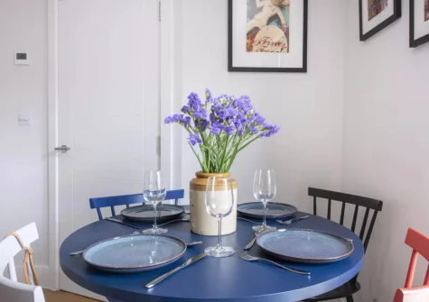 The dining area at Treth Nook, Harlyn