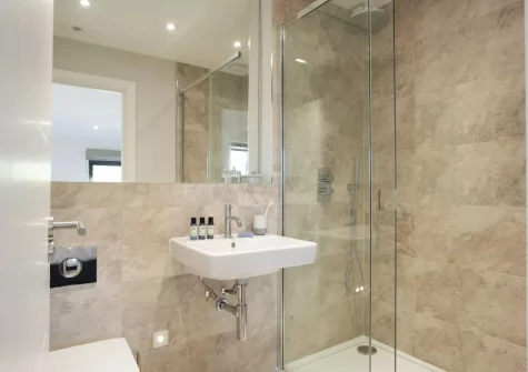 Bedroom #2 en-suite shower room at Treth Nook, Harlyn
