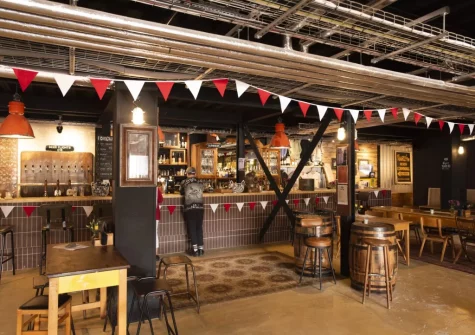 The Harlyn is home to a popular taproom, open-fire kitchen & coffee shop
