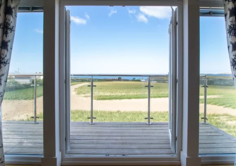 The view from the living room at Trevalga, Porthcothan Bay