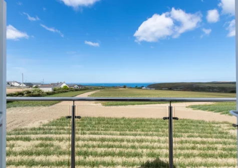 The view from the living room at Trevalga, Porthcothan Bay
