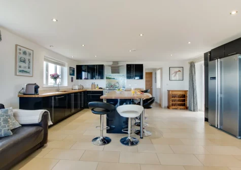 The kitchen at Trevalga, Porthcothan Bay