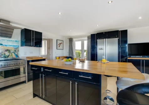 The kitchen at Trevalga, Porthcothan Bay