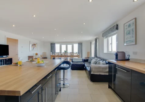 The kitchen at Trevalga, Porthcothan Bay
