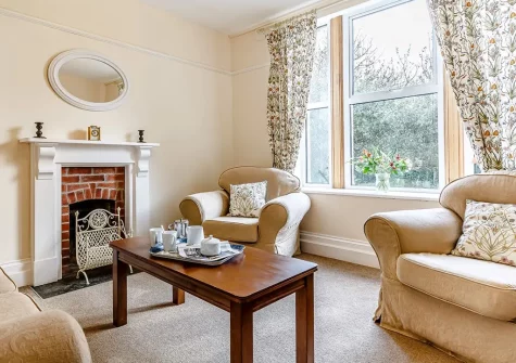 The living room at Trevallack House, St Keverne