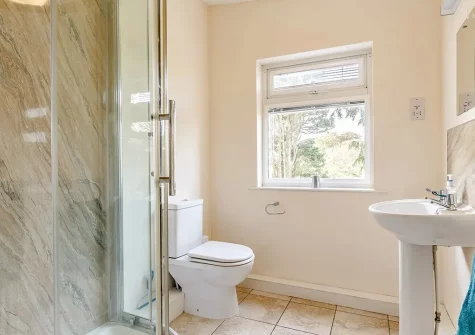 The shower room at Trevallack House, St Keverne