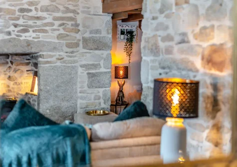 The living room at Trevean, St Breward