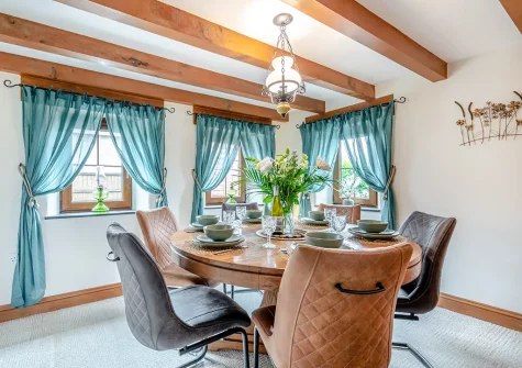 The dining room at Trevean, St Breward