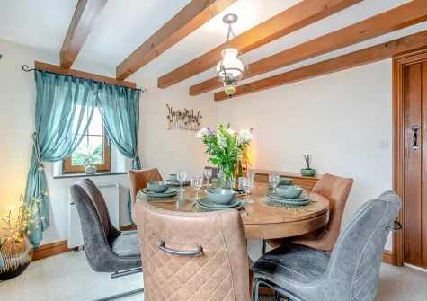 The dining room at Trevean, St Breward