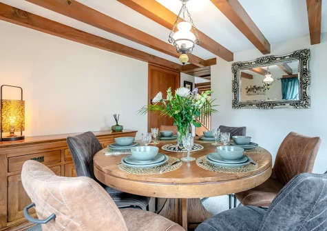 The dining room at Trevean, St Breward