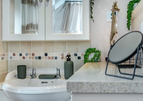 The bathroom at Trevean, St Breward
